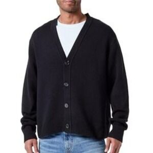Jack & Jones Mens Cardigan Sweater Knitwear V Neck‎ Black Tillys Medium